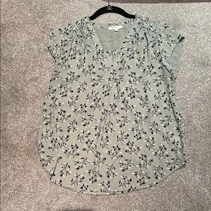 Floral Print Women's Top - Green